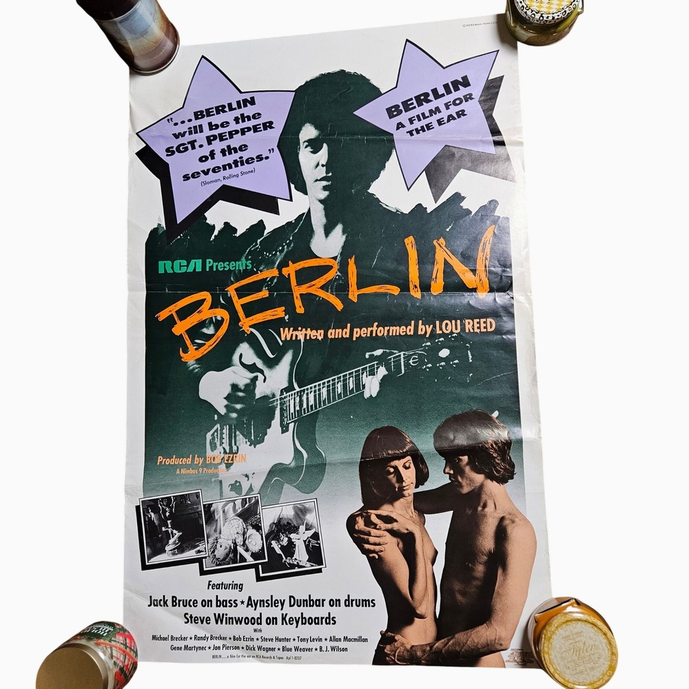 Lou Reed Berlin 24x37 Vintage‎ Original Poster 1973 RCA Velvet Underground Rare